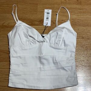 Dynamite White Ruched Top